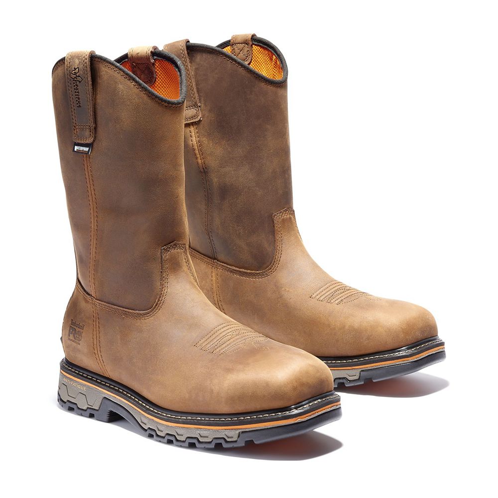 Bocanci Pro Timberland Barbati Maro - True Grit Waterproof Composite-Toe Pull-On - Romania - BPVRHN6